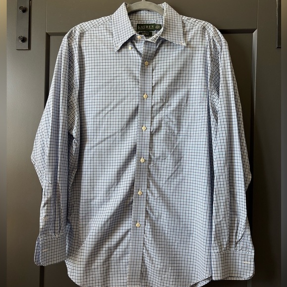 Lauren Ralph Lauren Other - Ralph Lauren Men's White and Blue Check Plaid Shirt